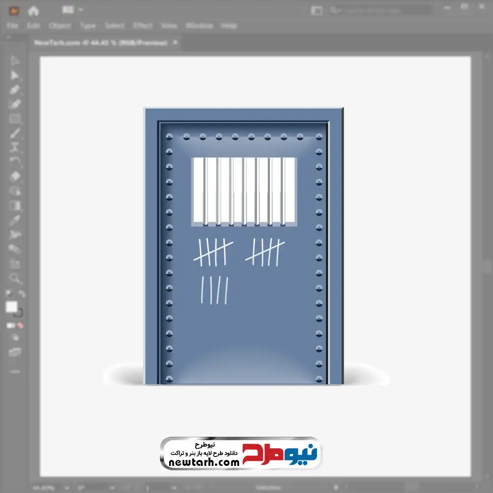 فایل وکتور درب آهنی زندان وکتور درب آهنی زندان با فرمت eps