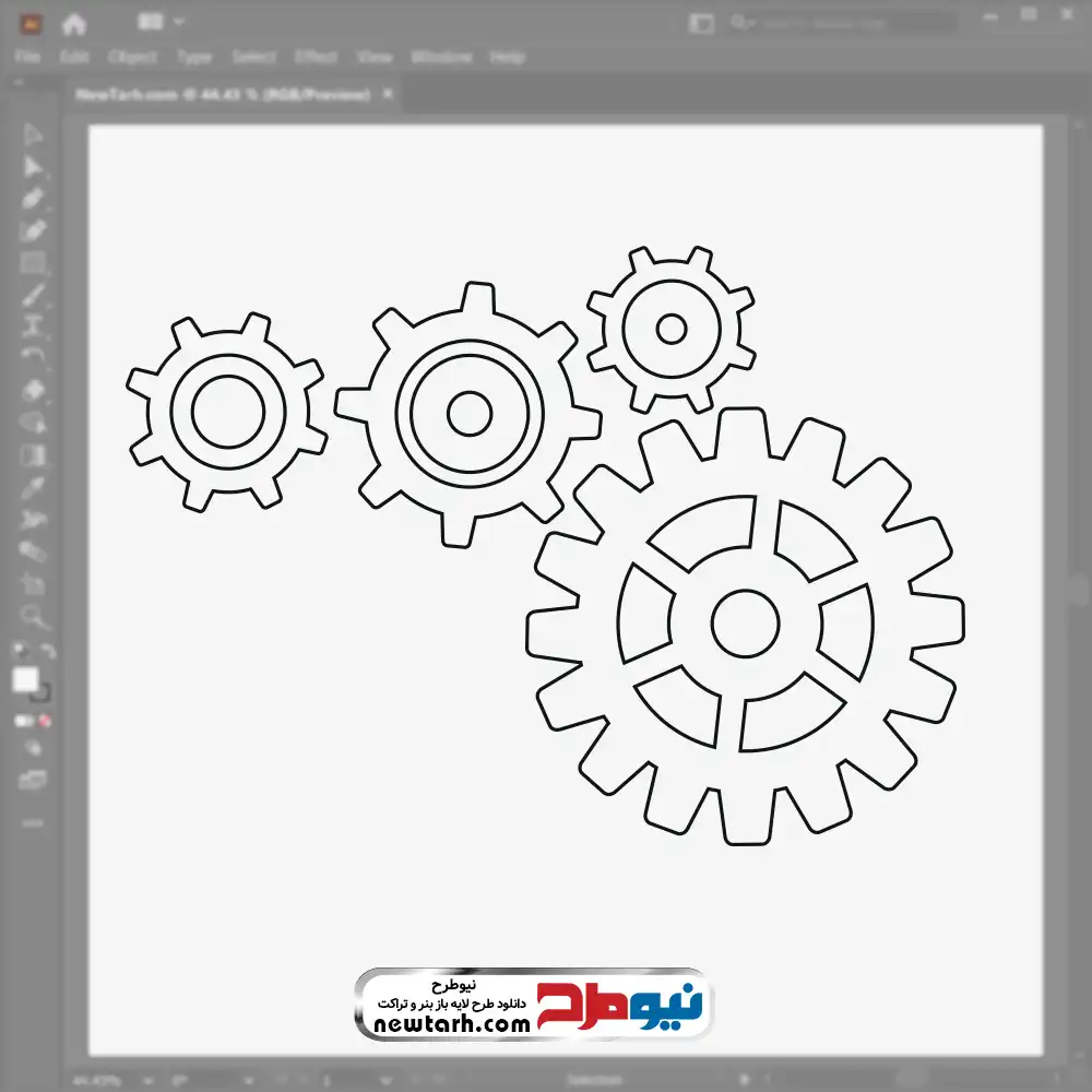 تصویر وکتور چرخ دنده وکتور چرخ دنده با فرمت eps