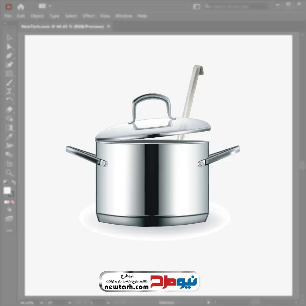 دانلود فایل وکتوری قابلمه استیل و ملاقه فایل وکتوری قابلمه استیل و ملاقه با فرمت eps
