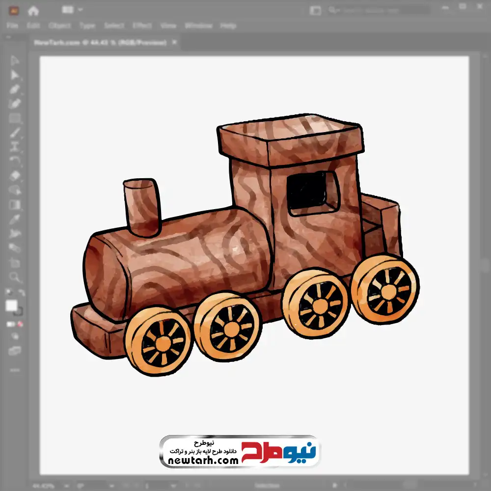 دانلود فایل وکتوری قطار چوبی فایل وکتوری قطار چوبی با فرمت eps
