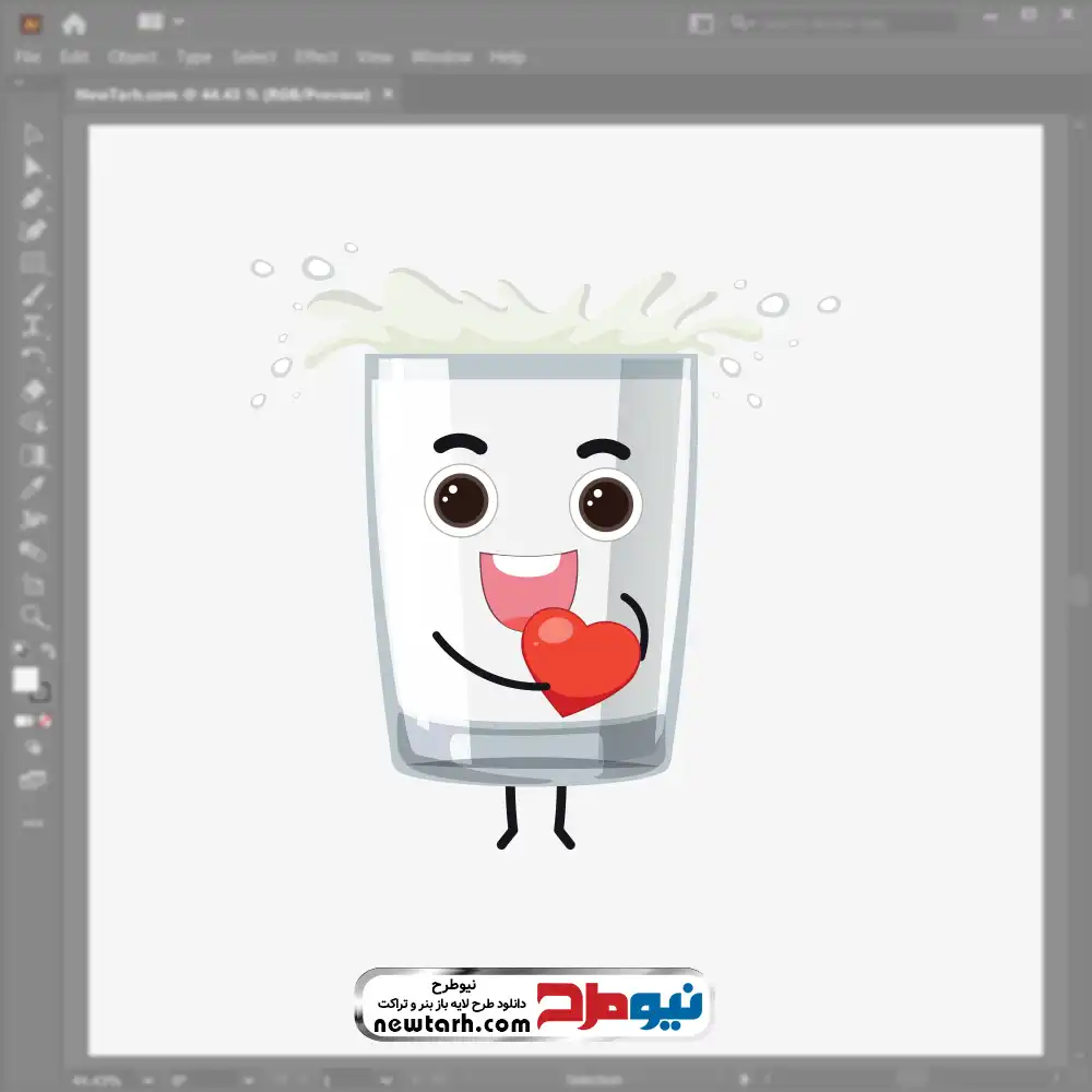 دانلود فایل وکتور لیوان شیر با دست و پا فایل وکتور لیوان شیر با دست و پا با فرمت eps