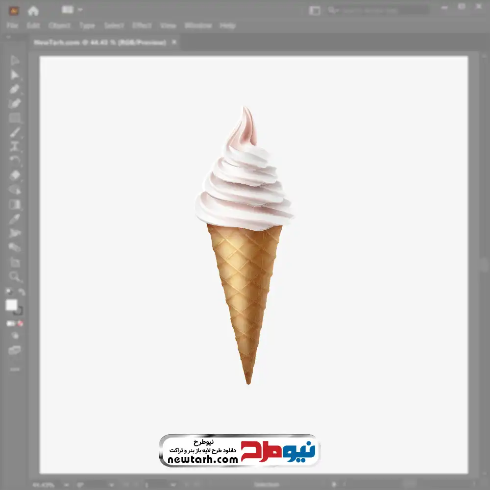 دانلود فایل وکتور بستنی قیفی وانیلی فایل وکتور بستنی قیفی وانیلی با فرمت eps