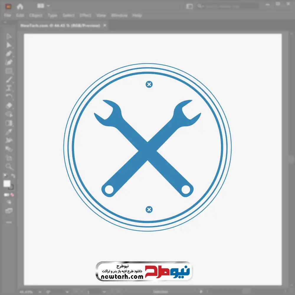 دانلود تصویر وکتور آچار در کادر دایره ای تصویر وکتور آچار در کادر دایره ای با فرمت eps