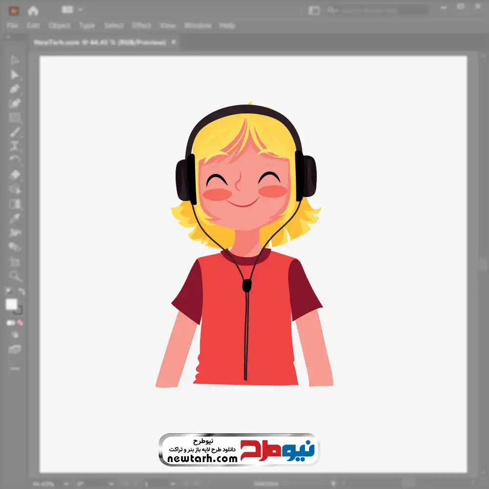 دانلود فایل وکتوری دختر بچه در حال آهنگ گوش دادن فایل وکتوری دختر بچه در حال آهنگ گوش دادن با فرمت eps