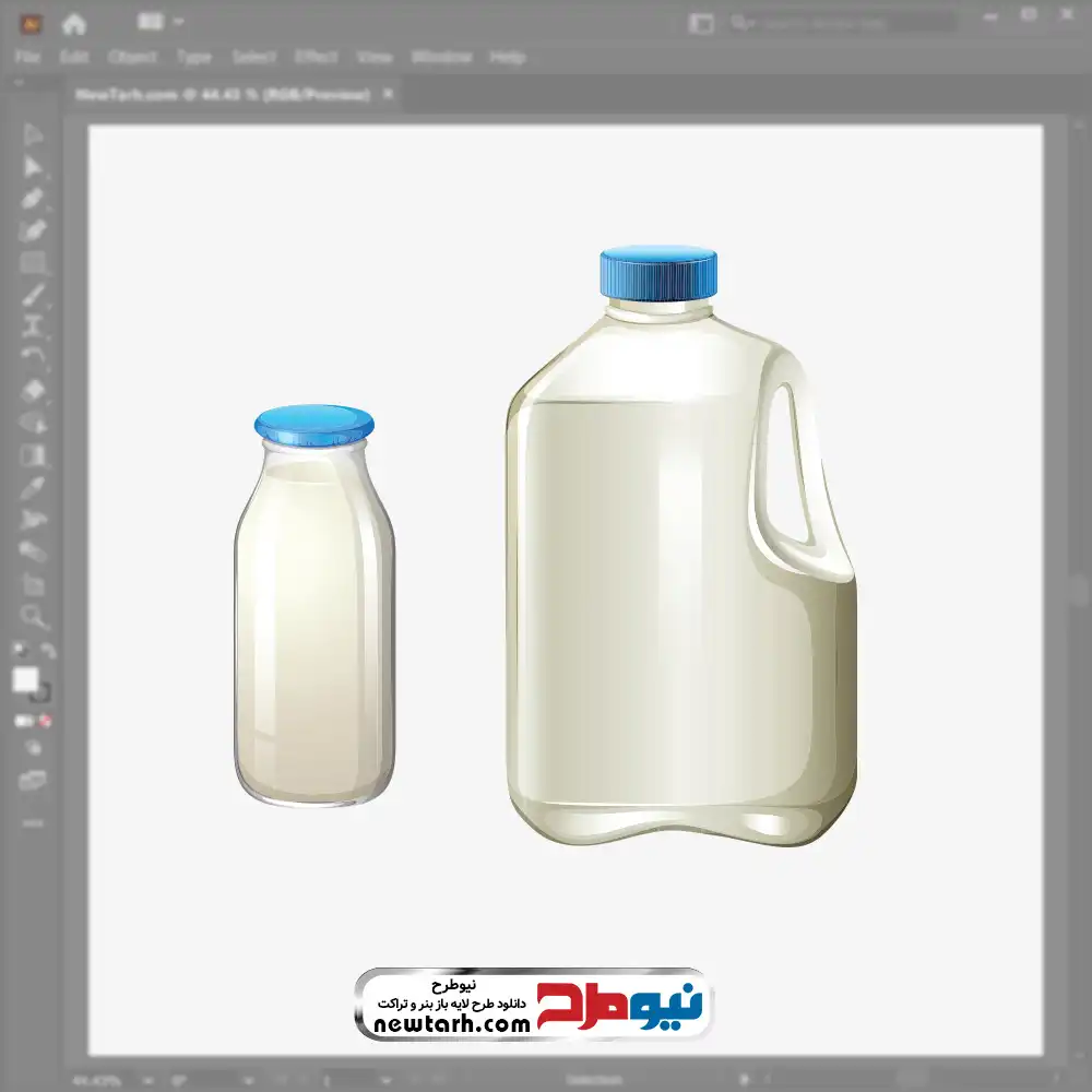 دانلود تصویر وکتوری گالن پلاستیکی شیر تصویر وکتوری گالن پلاستیکی شیر با فرمت eps