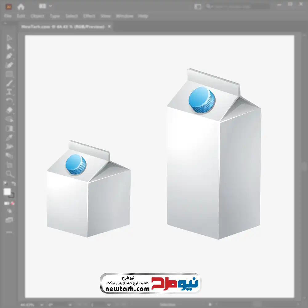 وکتور شیر پاکتی فایل وکتوری شیر پاکتی با فرمت eps