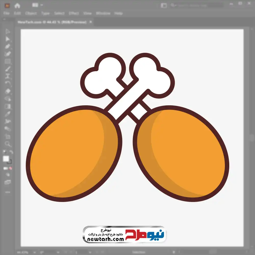 دانلود فایل وکتور ران مرغ بریان فایل وکتور ران مرغ بریان با فرمت eps