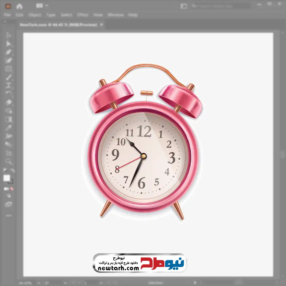 تصویر eps ساعت زنگدار وکتور ساعت زنگدار با فرمت eps