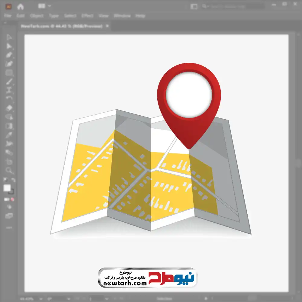 فایل وکتور نقشه جاده با تصویر نماد مکان وکتور نقشه جاده با تصویر نماد مکان با فرمت eps