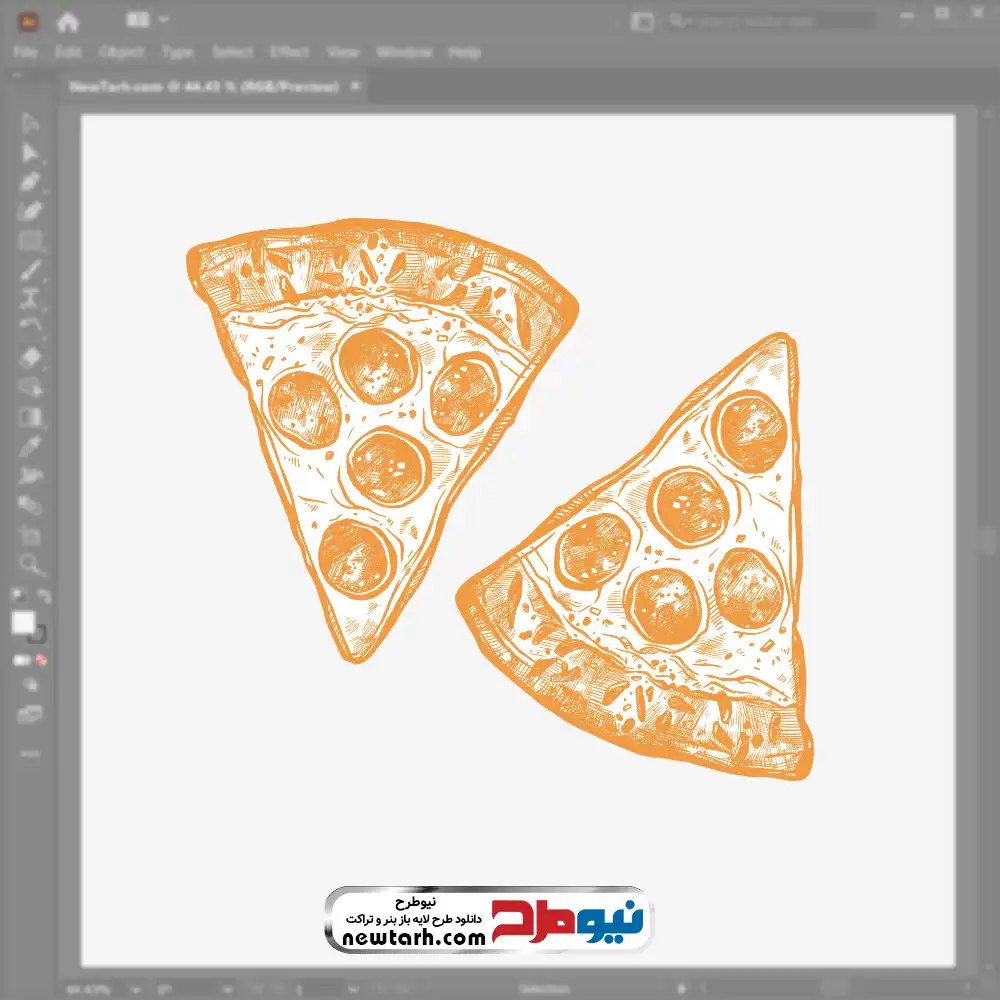 دانلود فایل eps برش پیتزا وکتور برش پیتزا با فرمت eps