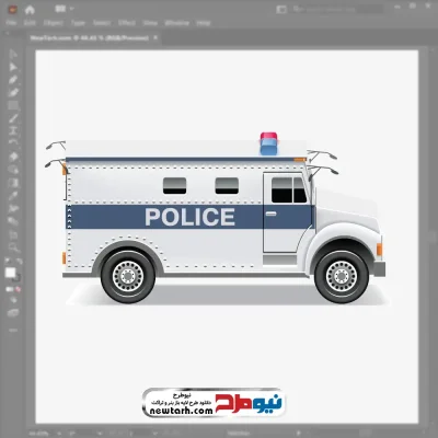 وکتور ماشین ون پلیس با فرمت eps