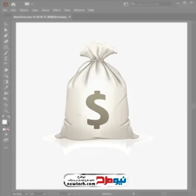 وکتور کیسه پول با فرمت eps