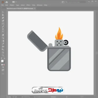تصویر وکتوری فندک روشن با فرمت eps