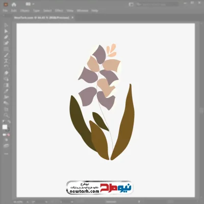 فایل وکتور شاخه گل و برگ با فرمت eps