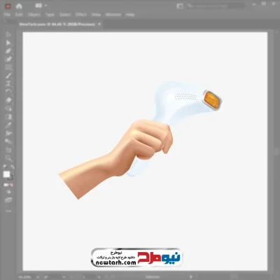 فایل وکتوری هندپیس دستگاه لیزر در دست با فرمت eps