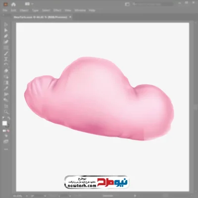 فایل وکتوری بالش ابری صورتی با فرمت eps