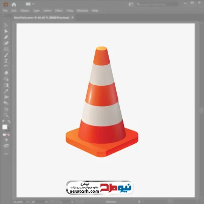 فایل وکتور مخروط ترافیکی با فرمت eps
