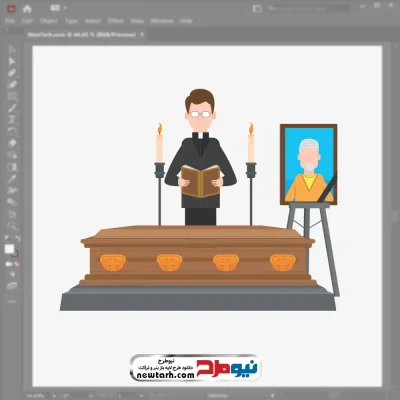 وکتور مراسم یادبود با فرمت eps