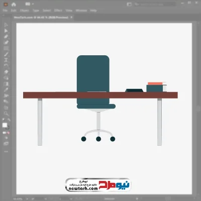 تصویر وکتوری میزکار با فرمت eps
