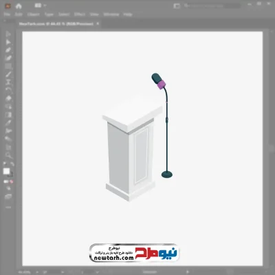 فایل وکتوری میز سخنرانی و تریبون با فرمت eps