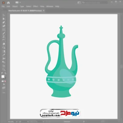 تصویر وکتوری کوزه سفالی عربی با فرمت eps
