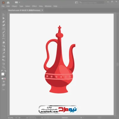 فایل وکتوری کوزه سفالی عربی با فرمت eps