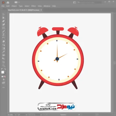 فایل وکتوری ساعت زنگدار با فرمت eps