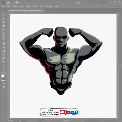 عکس وکتوری مرد بدنساز با فرمت eps