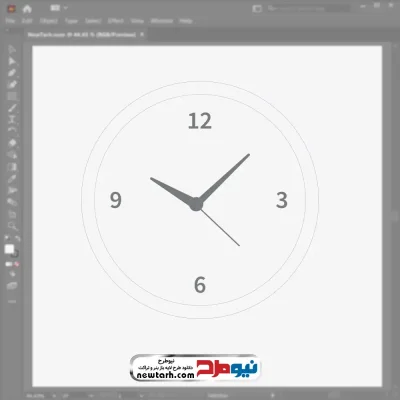فایل وکتوری ساعت دیواری با فرمت eps