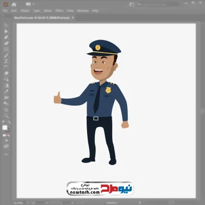 دانلود وکتور افسر پلیس با فرمت eps