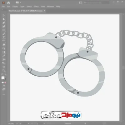 فایل وکتوری دستبند پلیس با فرمت eps