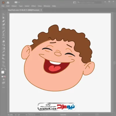 وکتور صورتک پسر بچه تپل با فرمت eps