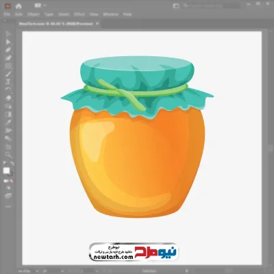 تصویر وکتور شیشه عسل با فرمت eps