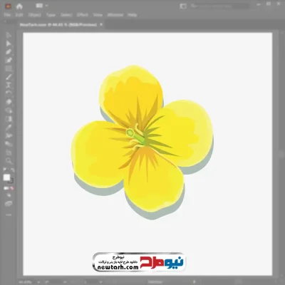 تصویر وکتوری گل زرد با فرمت eps