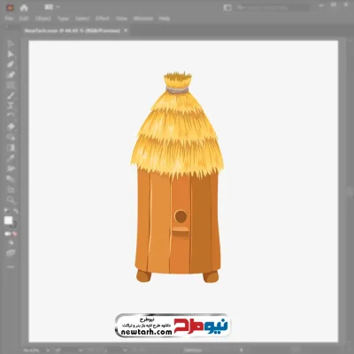 دانلود فایل وکتور کندو عسل چوبی و حصیری با فرمت eps