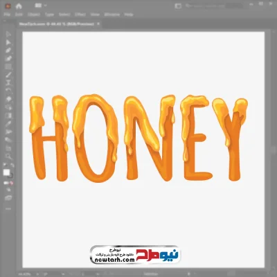 فایل وکتوری کلمه عسل به انگلیسی با فرمت eps