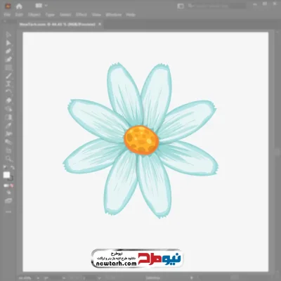 تصویر وکتوری گل سفید با فرمت eps