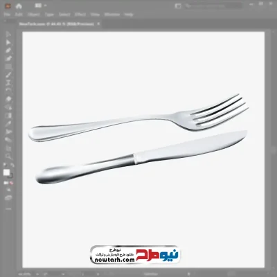 فایل وکتوری کارد و چنگال با فرمت eps