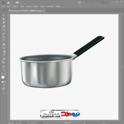 فایل وکتوری ظرف شیر جوش استیل با فرمت eps
