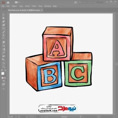 فایل وکتوری بلوک ساختمانی اسباب بازی با فرمت eps