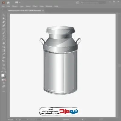 فایل وکتوری بشکه فلزی شیر با فرمت eps