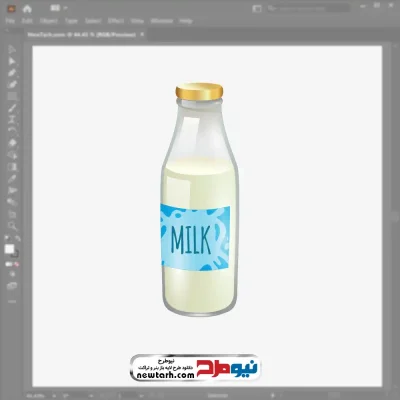 فایل وکتور شیشه شیر با فرمت eps