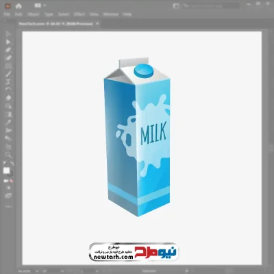 تصویر وکتوری شیر پاکتی با فرمت eps