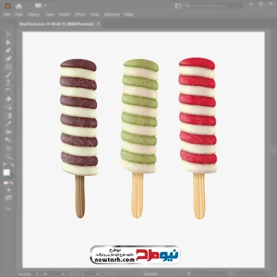 وکتور بستنی یخی تویستر با فرمت eps