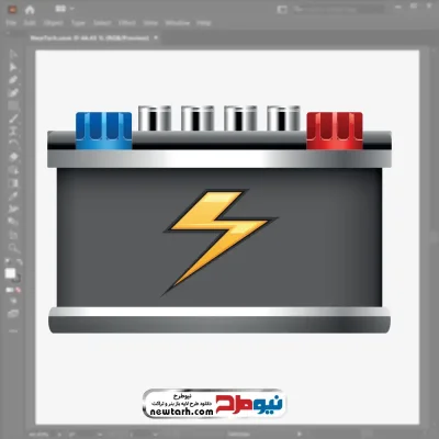 فایل وکتوری باطری ماشین با فرمت eps