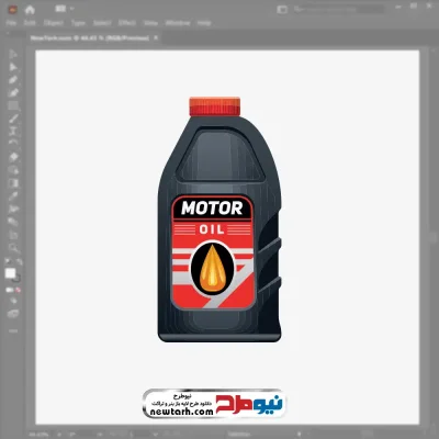 تصویر وکتوری قوطی روغن موتور با فرمت eps