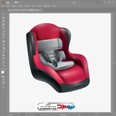 فایل وکتور صندلی ماشین کودک با فرمت eps