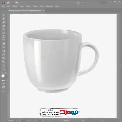 وکتور ماگ سفید با فرمت eps