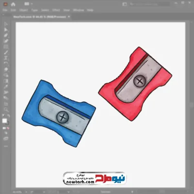 فایل وکتوری مداد تراش با فرمت eps