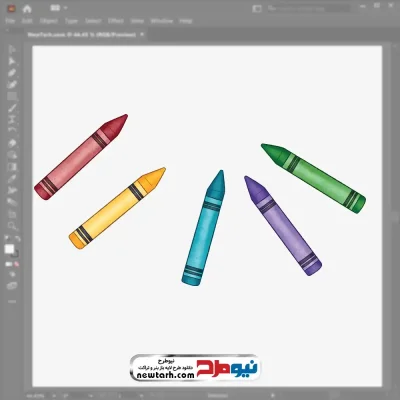 فایل وکتوری مداد شمعی با فرمت eps